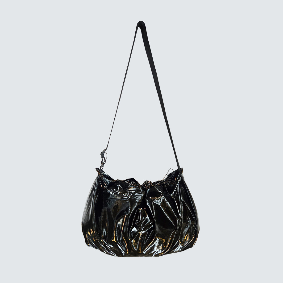 URBAN GLOSSY CROSSBODY BAG - Black, Olive