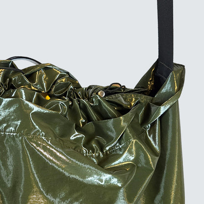 URBAN GLOSSY CROSSBODY BAG - Black, Olive