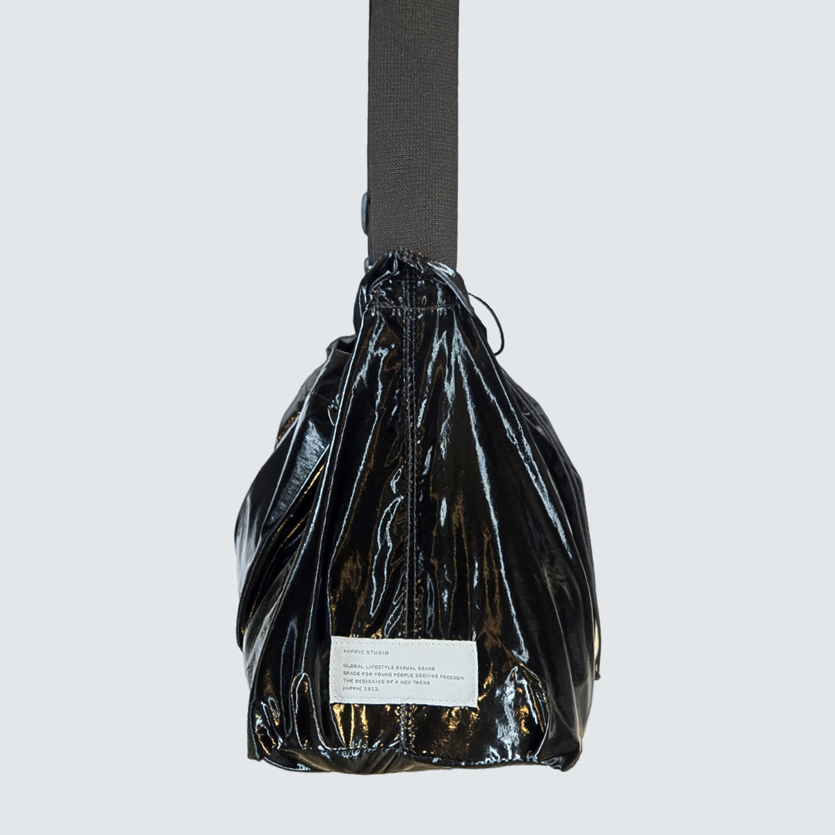 URBAN GLOSSY CROSSBODY BAG - Black, Olive