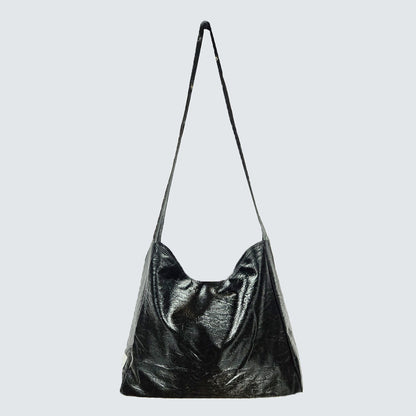 CRACK SHINE 2-WAY CROSSBODY SHOULDER BAG -Black, Brown