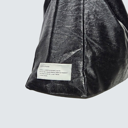 CRACK SHINE 2-WAY CROSSBODY SHOULDER BAG -Black, Brown