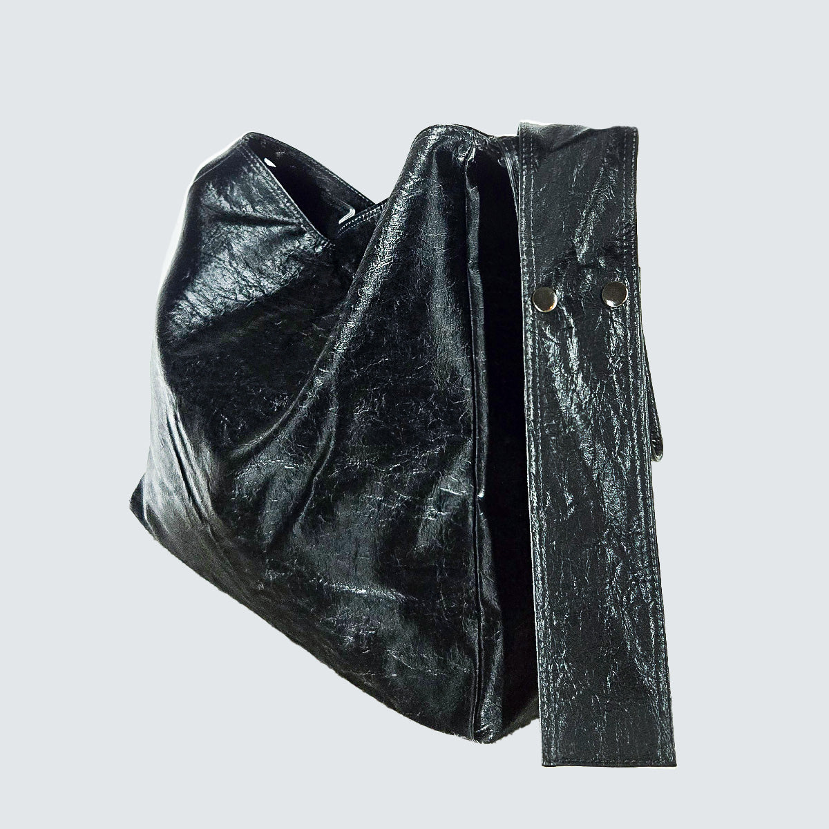 CRACK SHINE 2-WAY CROSSBODY SHOULDER BAG -Black, Brown