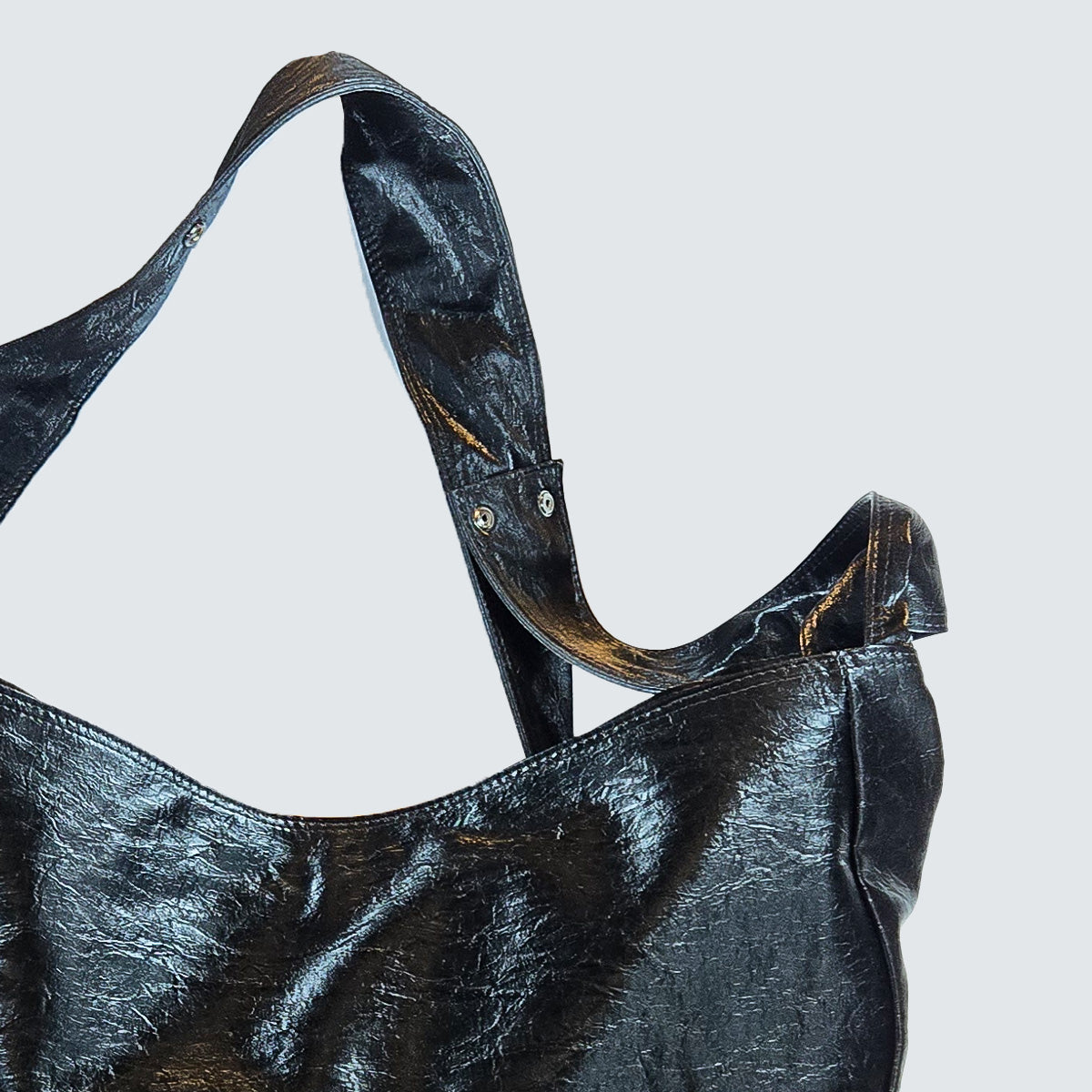 CRACK SHINE 2-WAY CROSSBODY SHOULDER BAG -Black, Brown