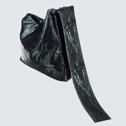 CRACK SHINE 2-WAY CROSSBODY SHOULDER BAG -Black, Brown