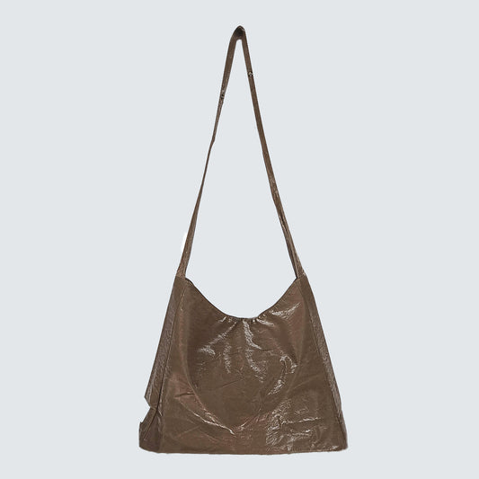 CRACK SHINE 2-WAY CROSSBODY SHOULDER BAG -Black, Brown