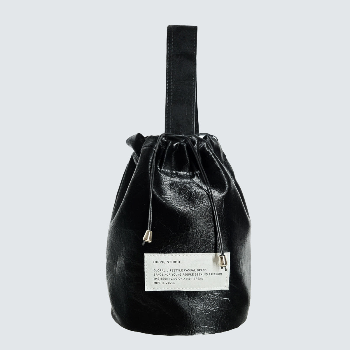 CRACK MINI BUCKET DRAWSTRING TOTE BAG