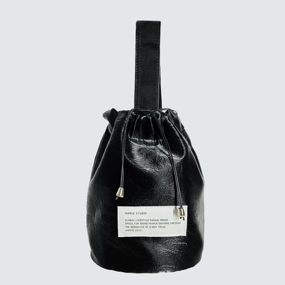 CRACK MINI BUCKET DRAWSTRING TOTE BAG