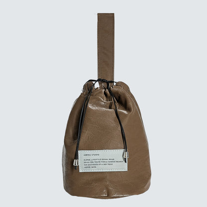 CRACK MINI BUCKET DRAWSTRING TOTE BAG
