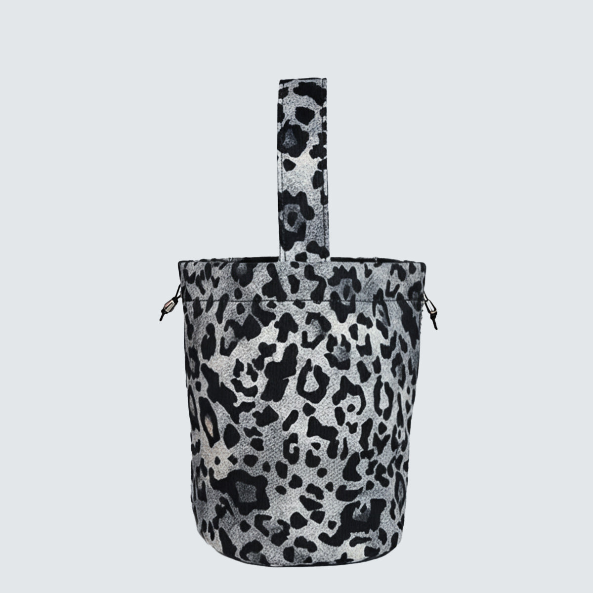 LEOPARD MINI BUCKET DRAWSTRING TOTE BAG
