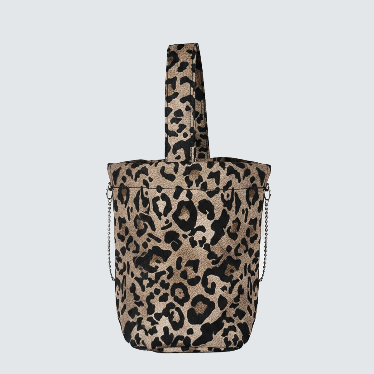 LEOPARD MINI BUCKET DRAWSTRING TOTE BAG