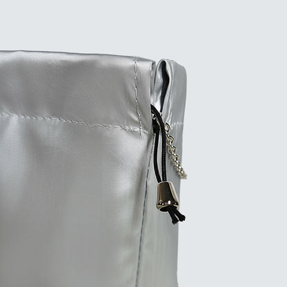 AURORA METALLIC DRAWSTRING MINI TOTE BAG