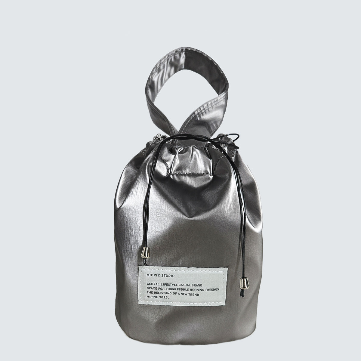 AURORA METALLIC DRAWSTRING MINI TOTE BAG