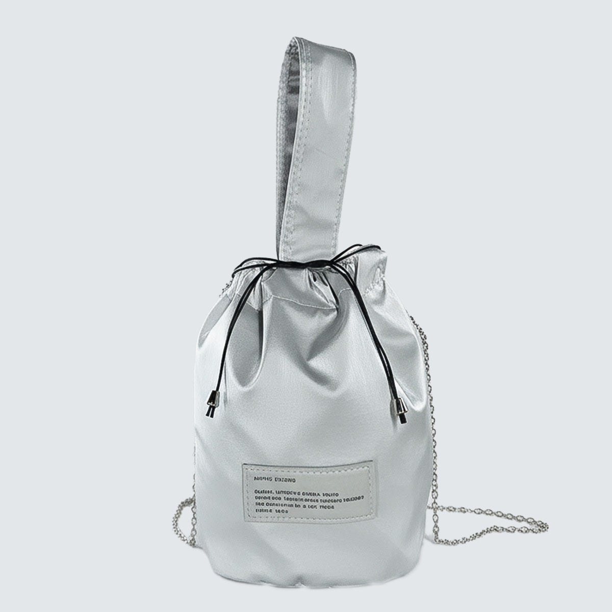 AURORA METALLIC DRAWSTRING MINI TOTE BAG