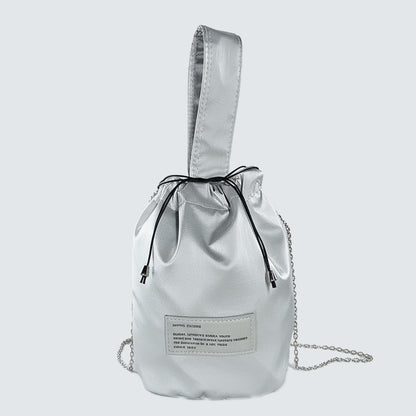 AURORA METALLIC DRAWSTRING MINI TOTE BAG