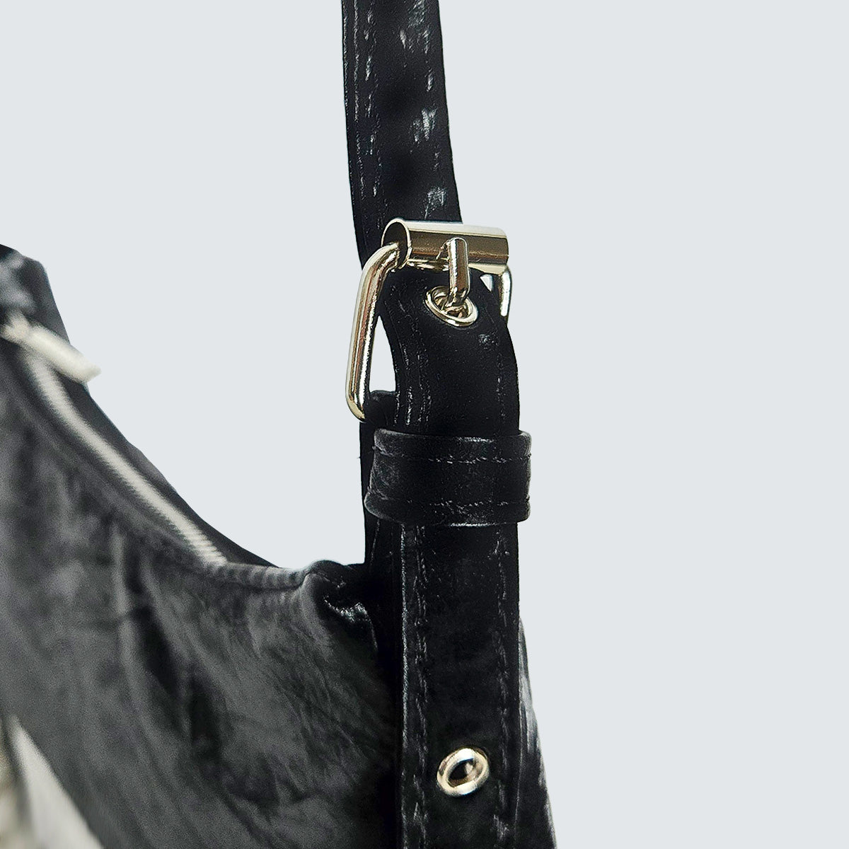 CRACK MINI EYELET CROSSBODY BAG - Black, Brown