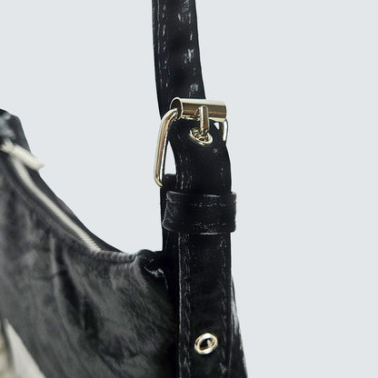 CRACK MINI EYELET CROSSBODY BAG - Black, Brown