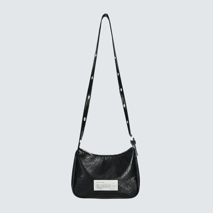 CRACK MINI EYELET CROSSBODY BAG - Black, Brown