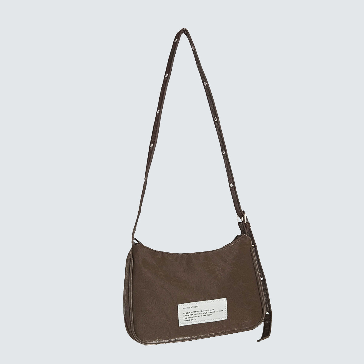 CRACK MINI EYELET CROSSBODY BAG - Black, Brown