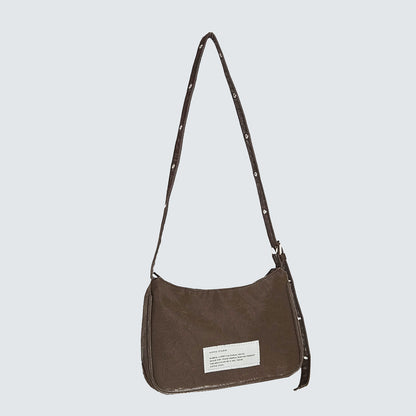 CRACK MINI EYELET CROSSBODY BAG - Black, Brown