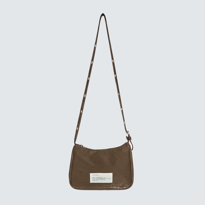 CRACK MINI EYELET CROSSBODY BAG - Black, Brown