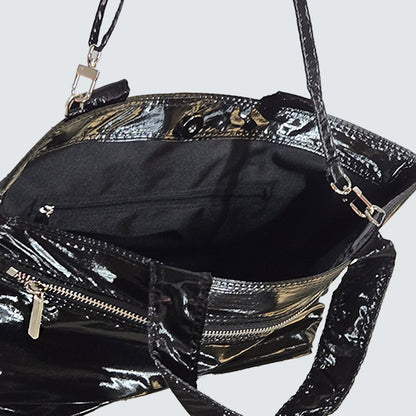 CRINKLE GLOSS 2-WAY TOTE BAG