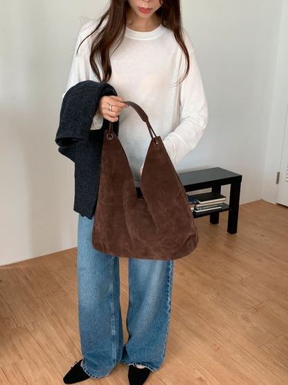 VELA SUEDE SHOULDER BAG