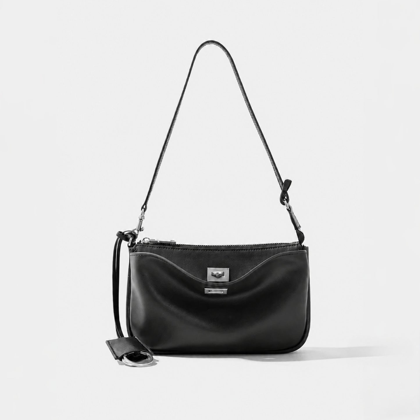 RIVA Slim Bag – Cowhide Leather Turn-Lock Shoulder Bag
