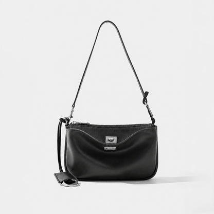 RIVA Slim Bag – Cowhide Leather Turn-Lock Shoulder Bag