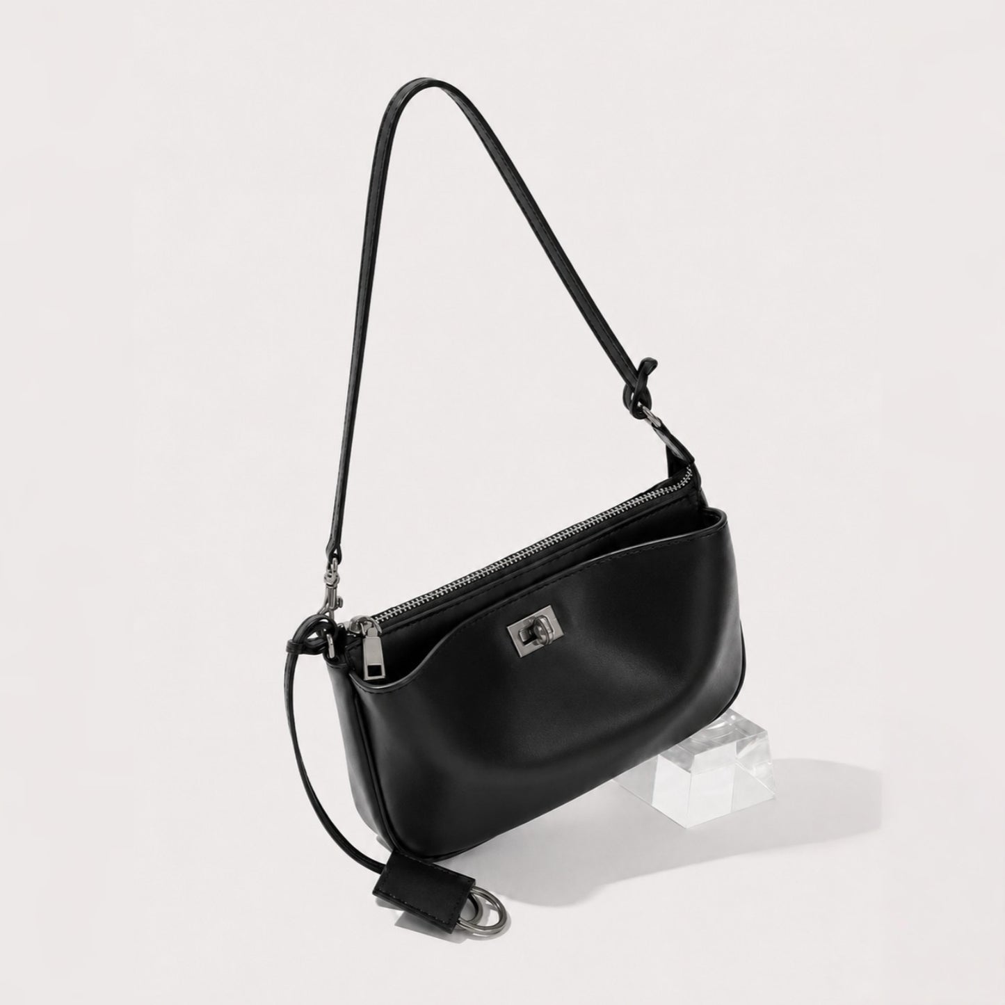 RIVA Slim Bag – Cowhide Leather Turn-Lock Shoulder Bag