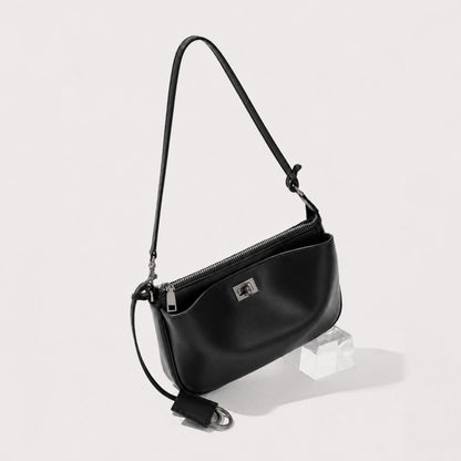 RIVA Slim Bag – Cowhide Leather Turn-Lock Shoulder Bag