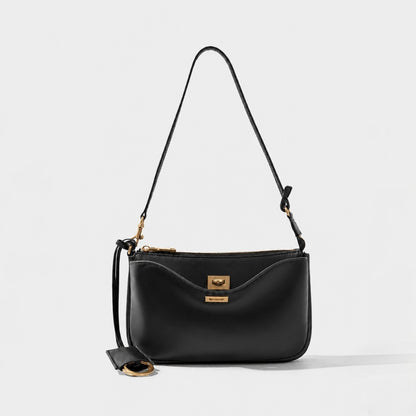 RIVA Slim Bag – Cowhide Leather Turn-Lock Shoulder Bag