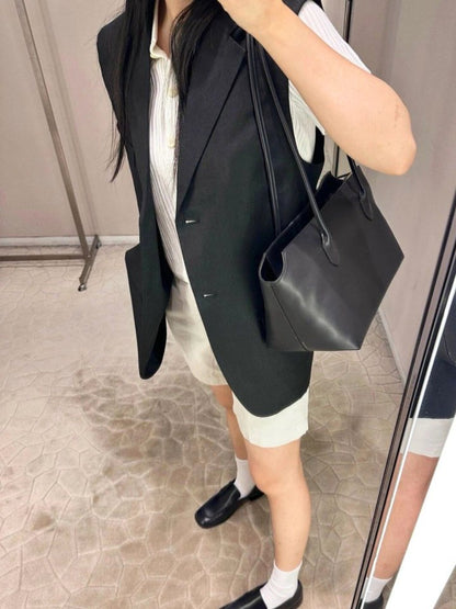 LUNE LEATHER SHOULDER BAG