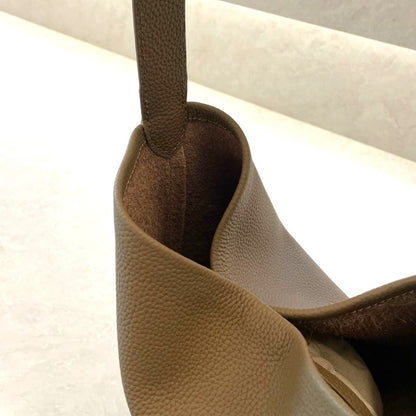 Medium Norr Leather Bucket Tote Bag