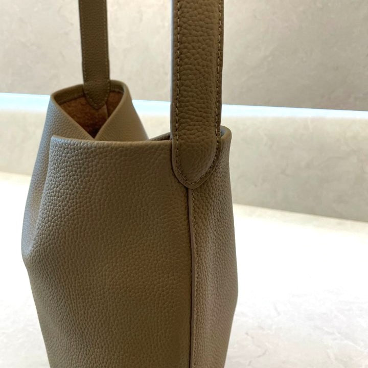 Medium Norr Leather Bucket Tote Bag