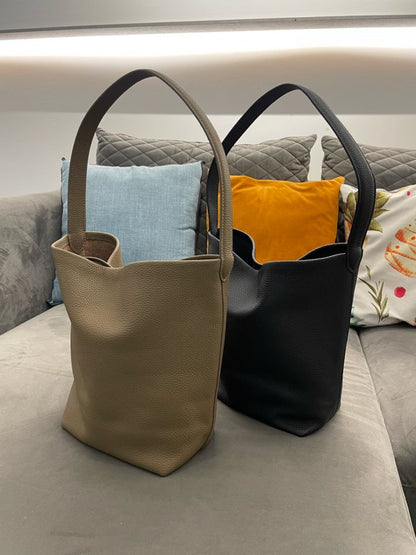 Large  Norr Leather Bucket Tote Bag