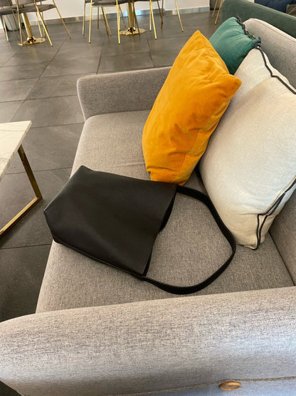 Medium Norr Leather Bucket Tote Bag