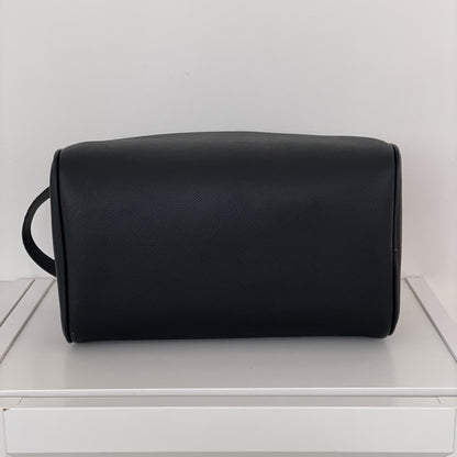 Double Zip Cowhide Leather Travel & Golf Clutch Bag