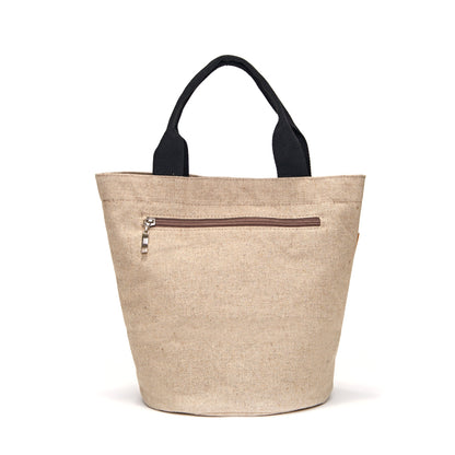 Lily Embroidery Tote Bag – Handmade Floral Canvas Bag Made in Korea