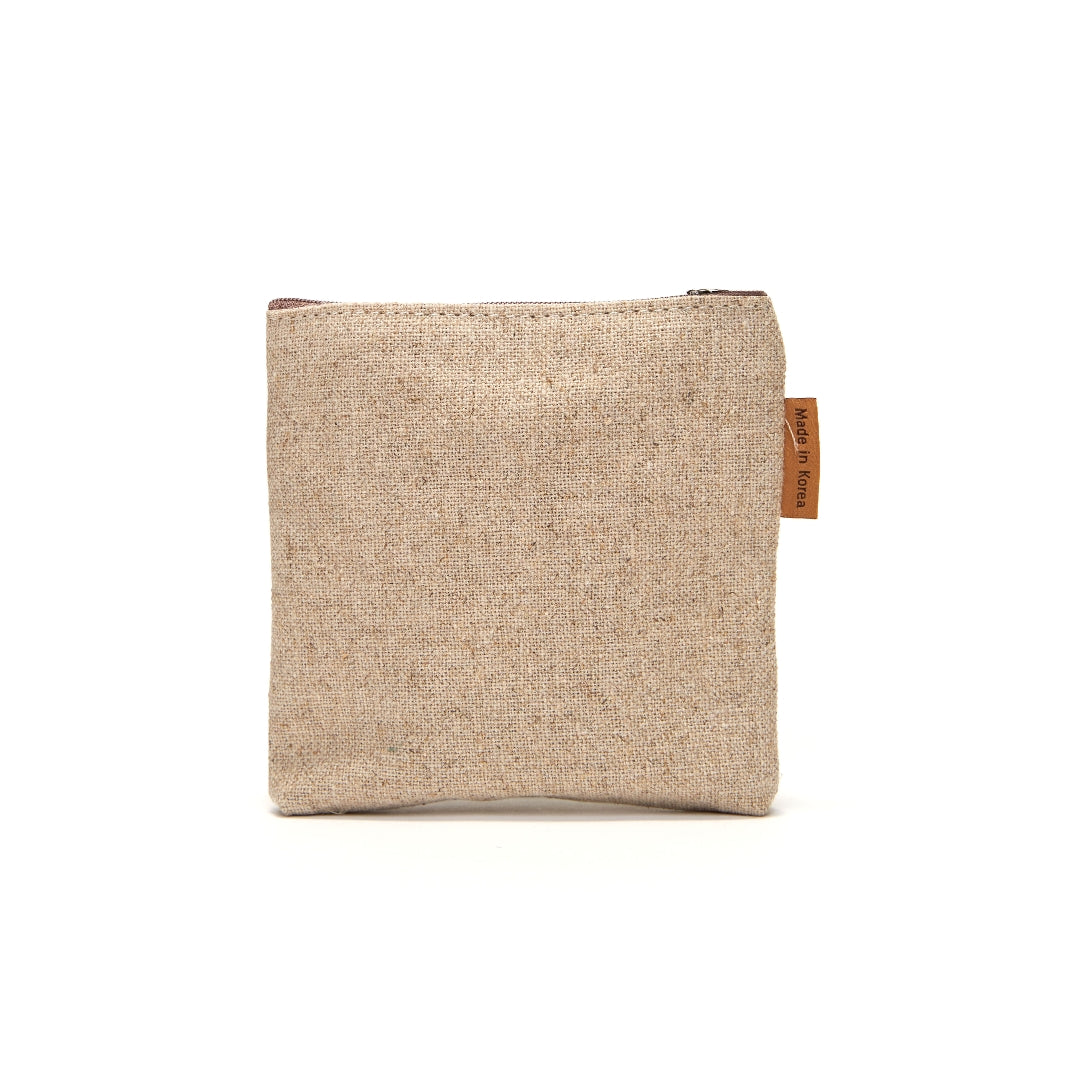 Lily Embroidery Mini Pouch