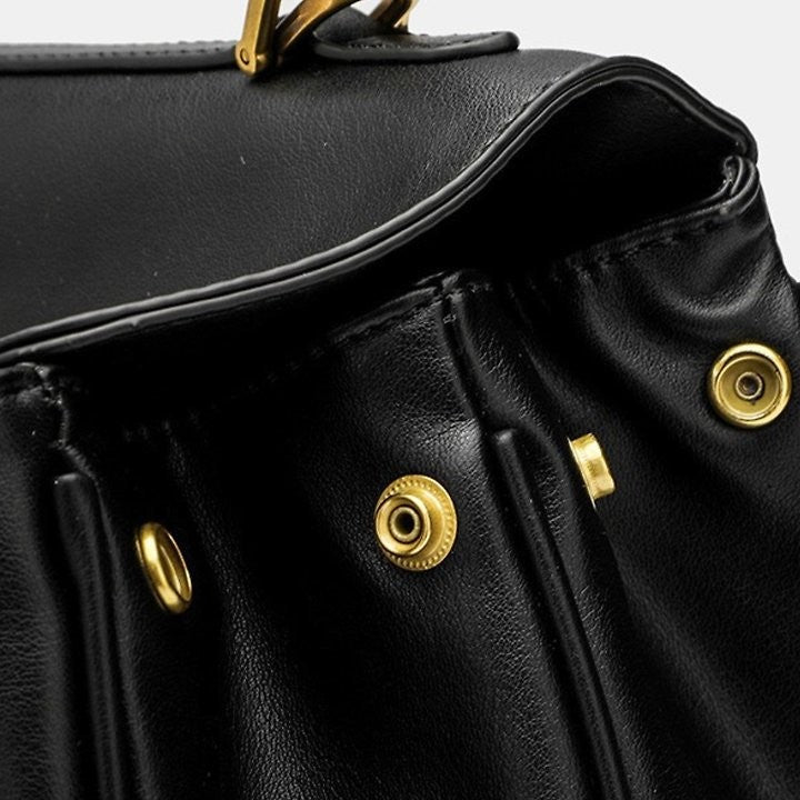 AVEN Drape Lock Leather Handbag