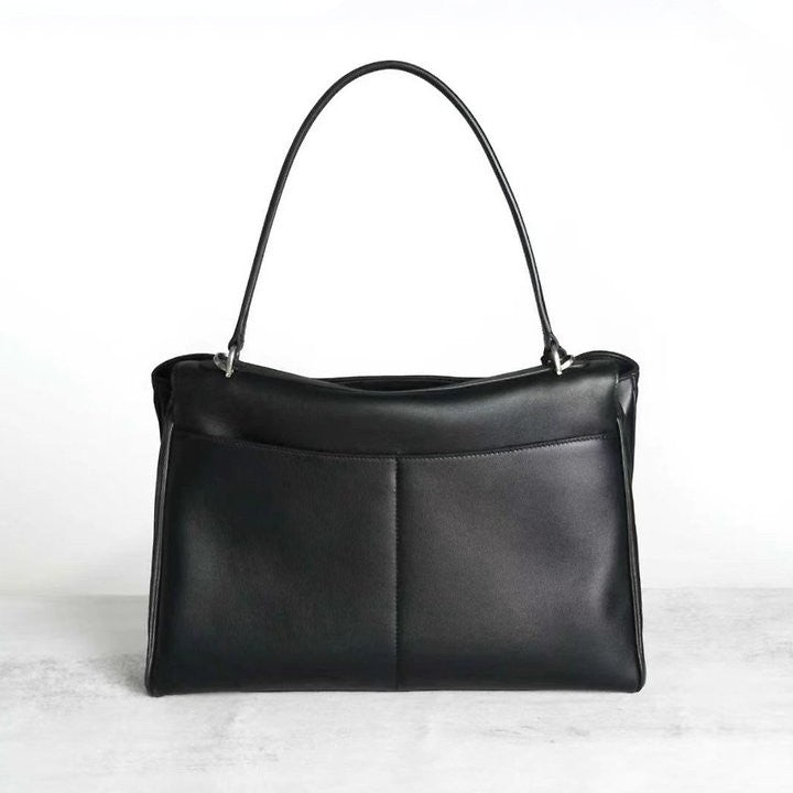 AVEN Drape Lock Leather Handbag