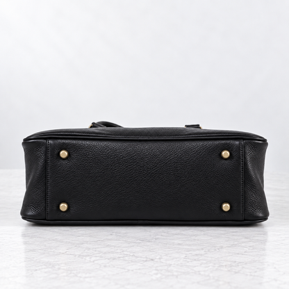 RENN Cowhide Leather Bowling Shoulder Bag