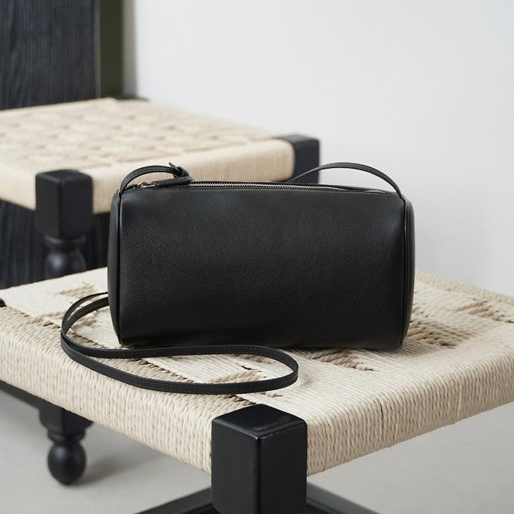 Soft Lambskin Barrel Crossbody Bag