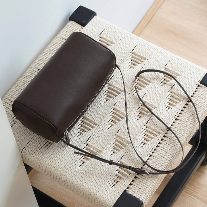 Soft Lambskin Barrel Crossbody Bag