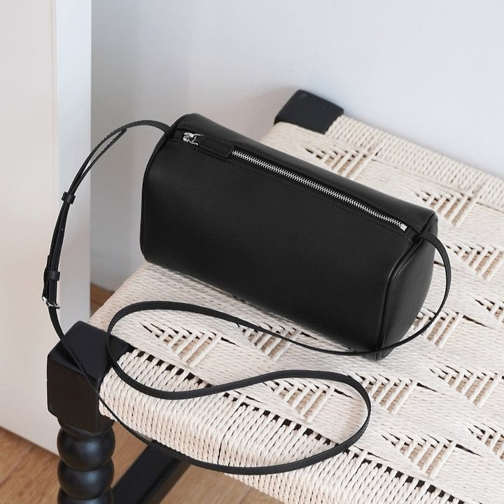 Soft Lambskin Barrel Crossbody Bag