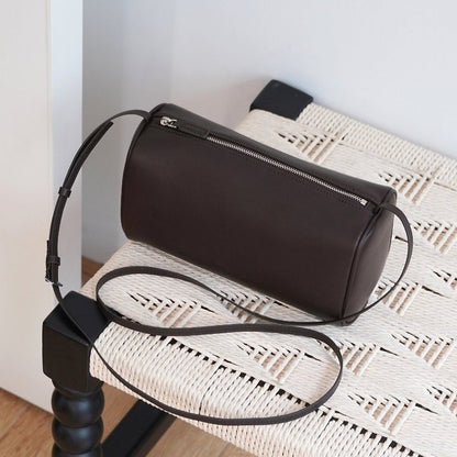 Soft Lambskin Barrel Crossbody Bag
