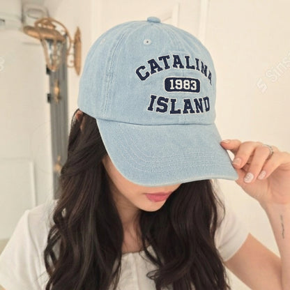 CATALINA ISLAND 1983 Denim Embroidered Cap – Mid Depth