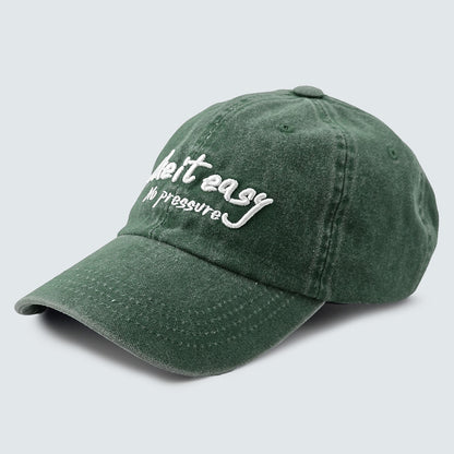 TAKE IT EASY No Pressure Embroidered Cap – Mid Depth