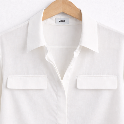 Lip Shape Pocket Soft Flow Blouse – Women One Size