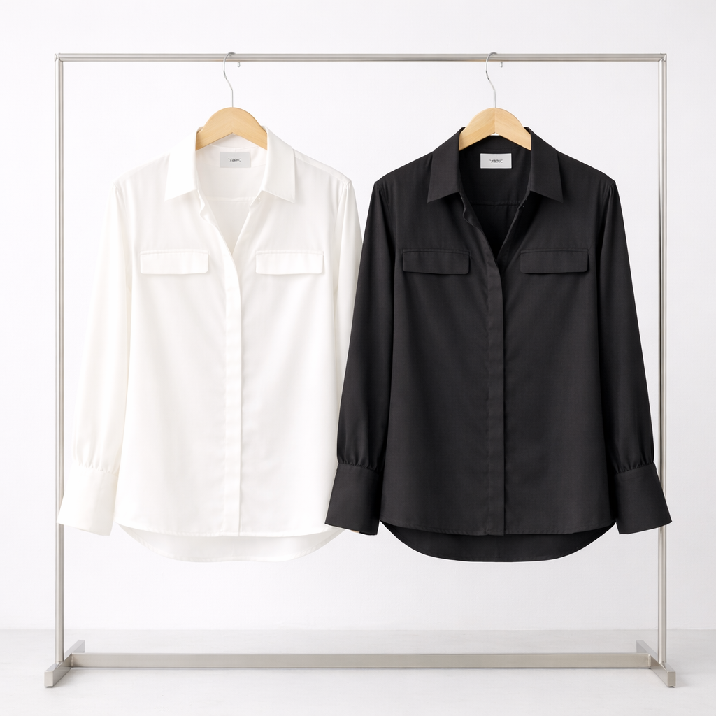 Lip Shape Pocket Soft Flow Blouse – Women One Size